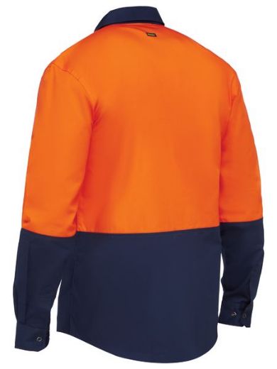 Picture of Bisley TWO TONE HI VIS LONG SLEEVE SHIRT - Food Industry